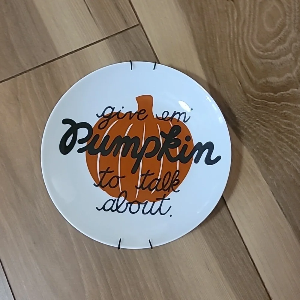 Crate & Barrel Decorative Pumpkin Plate